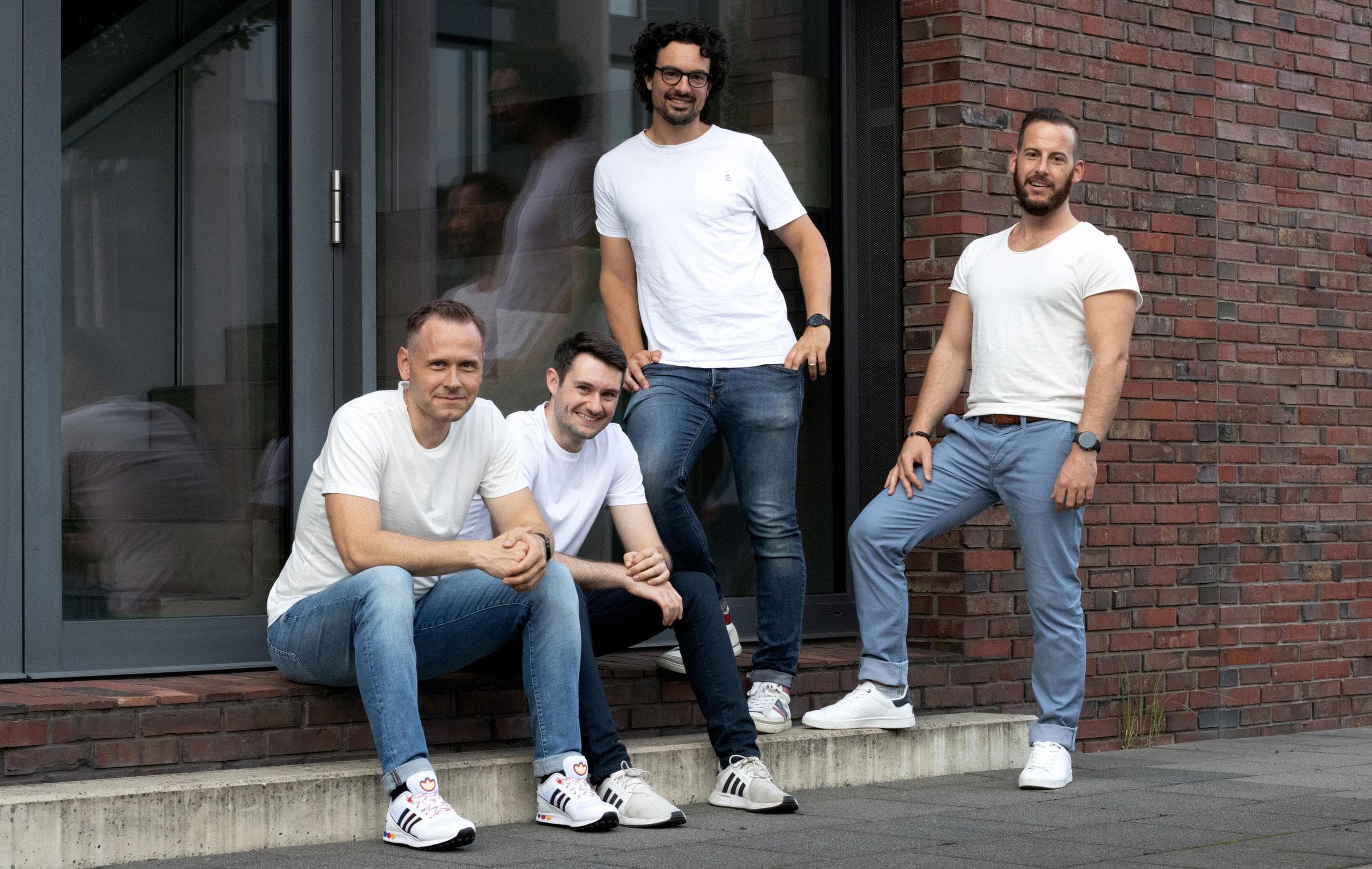 Das gesamte Team: v.l.n.r Dennis, Flo, Raphael, Thorsten